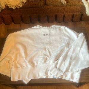 White Nike Cropped Crewneck Sweatshirt!